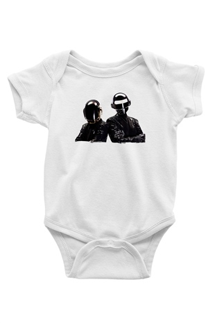 Daft Punk Beyaz Bebek Body - Zıbın