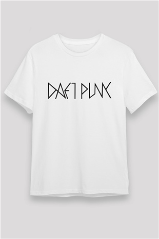 Daft Punk Beyaz Unisex Tişört T-Shirt - TişörtFabrikası