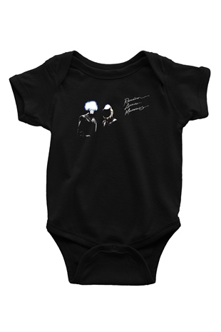Daft Punk Siyah Bebek Body - Zıbın