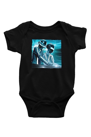 Daft Punk Siyah Bebek Body - Zıbın
