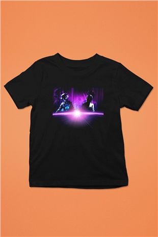 Daft Punk Siyah Unisex Çocuk Tişört