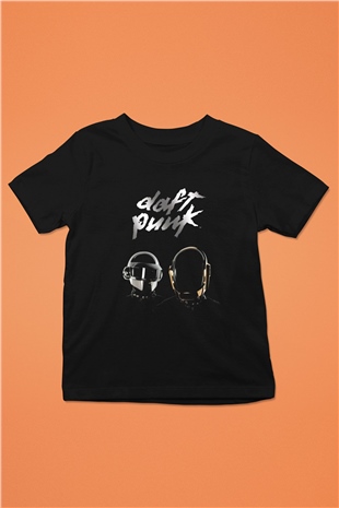 Daft Punk Siyah Unisex Çocuk Tişört