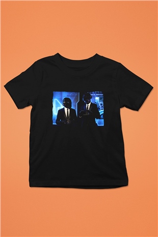 Daft Punk Siyah Unisex Çocuk Tişört