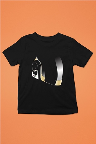 Daft Punk Siyah Unisex Çocuk Tişört