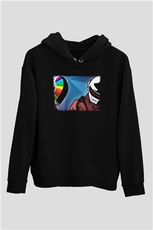 Daft Punk Siyah Unisex Hoodie
