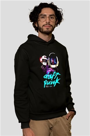 Daft Punk Siyah Unisex Hoodie