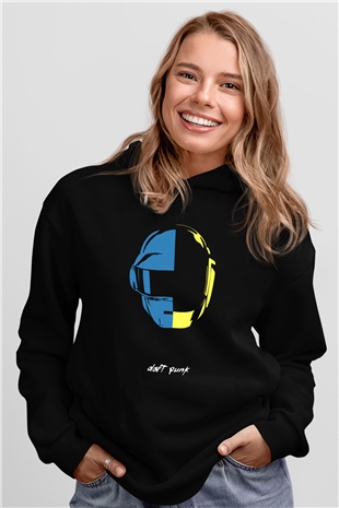 Daft Punk Siyah Unisex Hoodie