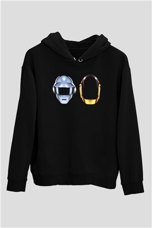 Daft Punk Siyah Unisex Hoodie