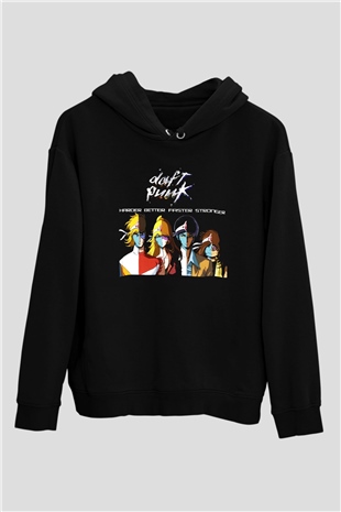 Daft Punk Siyah Unisex Hoodie