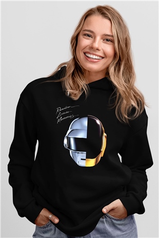 Daft Punk Siyah Unisex Hoodie