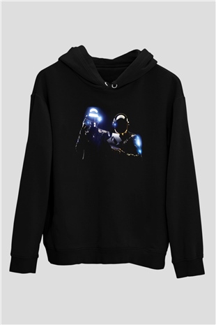 Daft Punk Siyah Unisex Hoodie