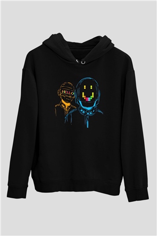 Daft Punk Siyah Unisex Hoodie