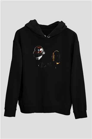 Daft Punk Siyah Unisex Hoodie