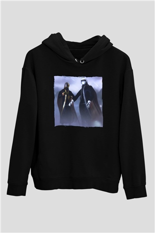 Daft Punk Siyah Unisex Kapüşonlu Sweatshirt