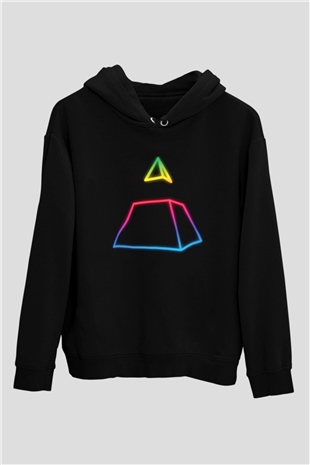 Daft Punk Siyah Unisex Kapüşonlu Sweatshirt
