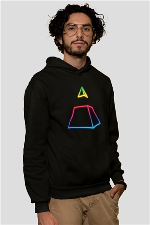 Daft Punk Siyah Unisex Kapüşonlu Sweatshirt