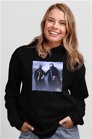 Daft Punk Siyah Unisex Kapüşonlu Sweatshirt