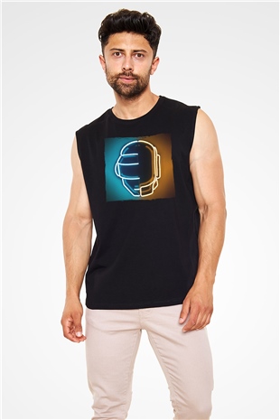Daft Punk Siyah Unisex Kolsuz Tişört