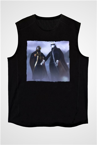 Daft Punk Siyah Unisex Kolsuz Tişört
