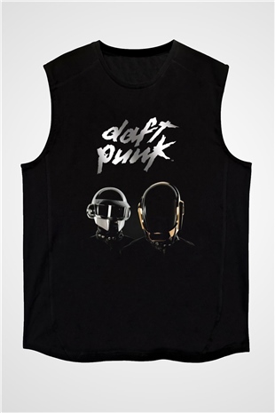 Daft Punk Siyah Unisex Kolsuz Tişört