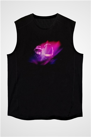 Daft Punk Siyah Unisex Kolsuz Tişört