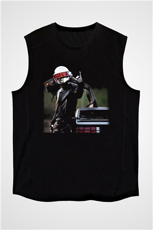 Daft Punk Siyah Unisex Kolsuz Tişört