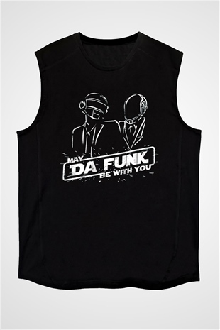 Daft Punk Siyah Unisex Kolsuz Tişört