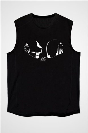 Daft Punk Siyah Unisex Kolsuz Tişört