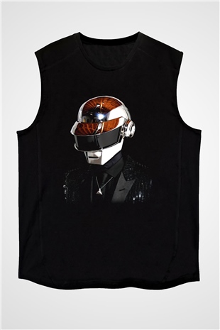 Daft Punk Siyah Unisex Kolsuz Tişört