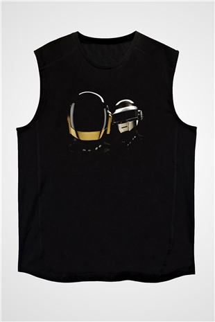Daft Punk Siyah Unisex Kolsuz Tişört