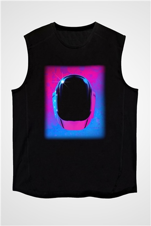 Daft Punk Siyah Unisex Kolsuz Tişört