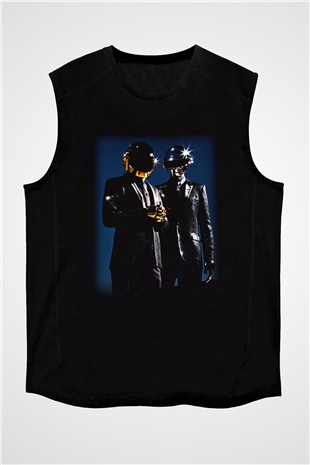 Daft Punk Siyah Unisex Kolsuz Tişört