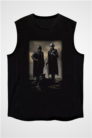 Daft Punk Siyah Unisex Kolsuz Tişört
