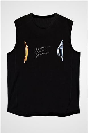 Daft Punk Siyah Unisex Kolsuz Tişört