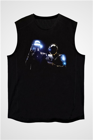 Daft Punk Siyah Unisex Kolsuz Tişört