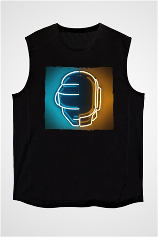 Daft Punk Siyah Unisex Kolsuz Tişört