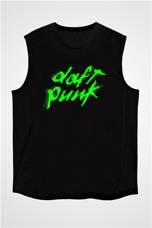 Daft Punk Siyah Unisex Kolsuz Tişört