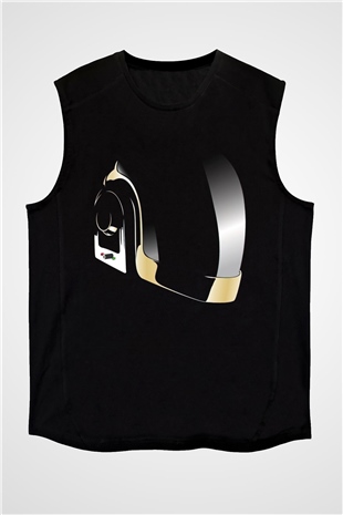 Daft Punk Siyah Unisex Kolsuz Tişört