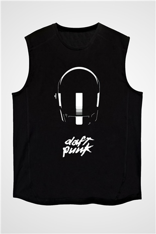 Daft Punk Siyah Unisex Kolsuz Tişört