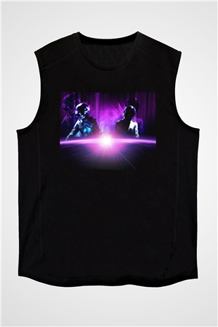 Daft Punk Siyah Unisex Kolsuz Tişört