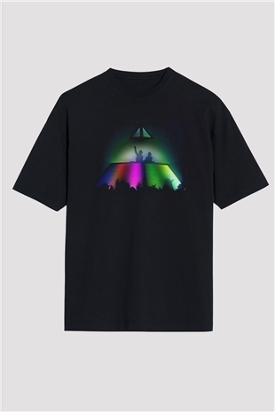 Daft Punk Siyah Unisex Oversize Tişört T-Shirt