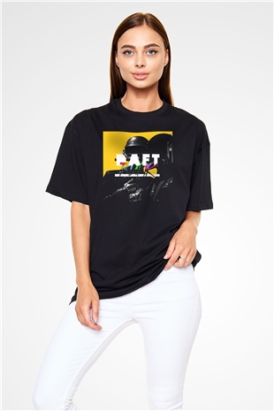 Daft Punk Siyah Unisex Oversize Tişört T-Shirt