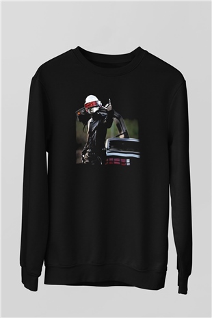 Daft Punk Siyah Unisex Sweatshirt