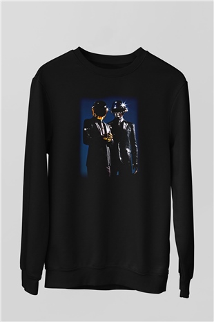 Daft Punk Siyah Unisex Sweatshirt