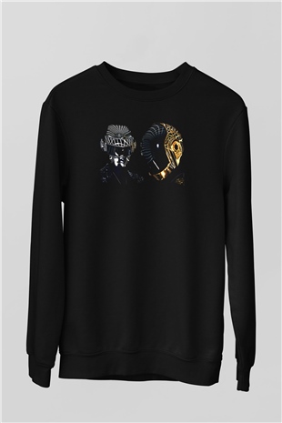 Daft Punk Siyah Unisex Sweatshirt