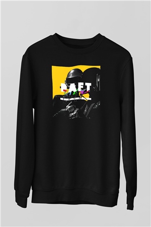Daft Punk Siyah Unisex Sweatshirt