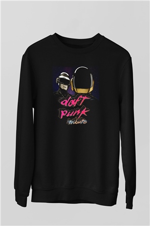 Daft Punk Siyah Unisex Sweatshirt