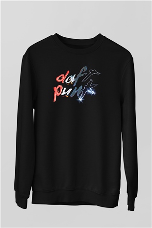 Daft Punk Siyah Unisex Sweatshirt