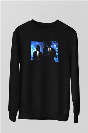 Daft Punk Siyah Unisex Sweatshirt