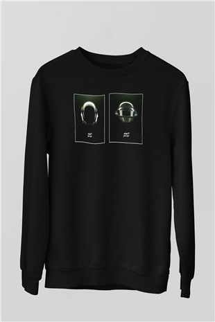 Daft Punk Siyah Unisex Sweatshirt